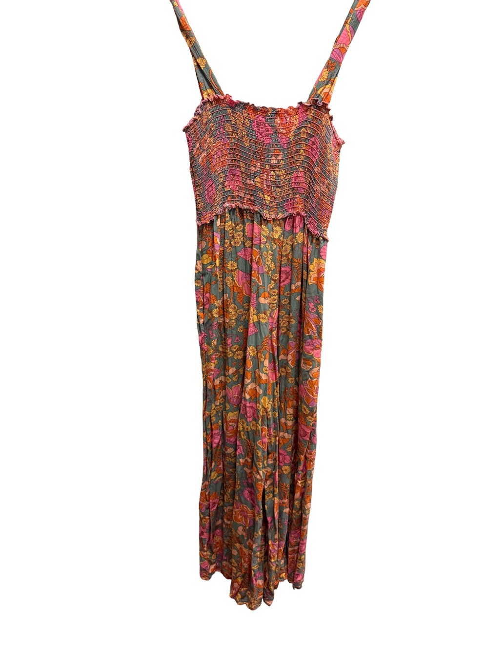 πΈ Natural Life Retro Floral Smocked Wide-Leg Jumpsuit πΈ - Picture 8 of 9